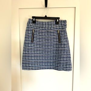The loft blue print skirt